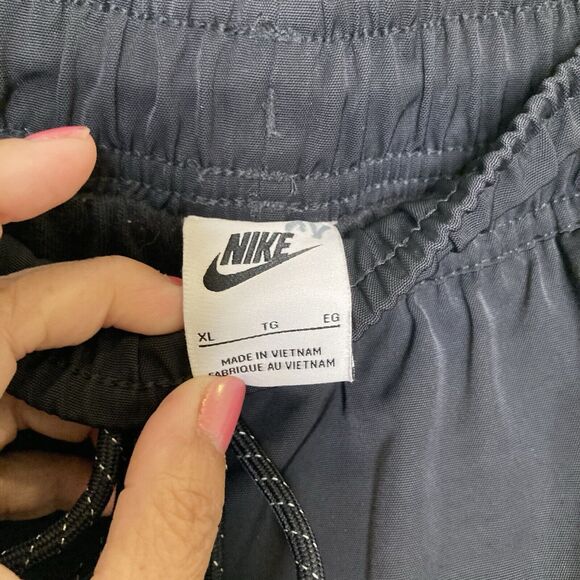 Nike Solo Swoosh Heavyweight Sweat Lined Pants Pockets Black Drawstring Size XL - Picture 11 of 11